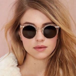 Quay Australia Rose Sunglasses with Yellow Case